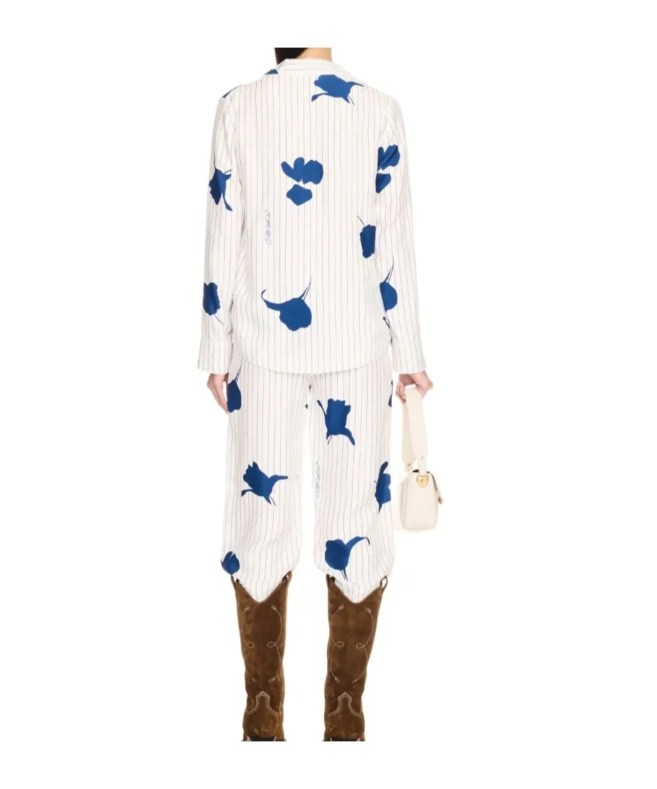 Striped Poplin Pajama Shirt
