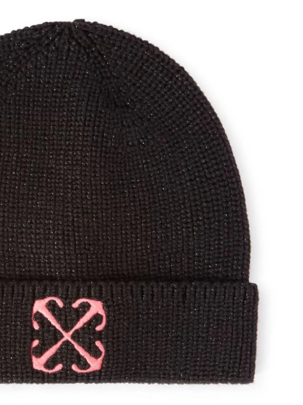 Arrow-Motif Turn-Up Brim Beanie