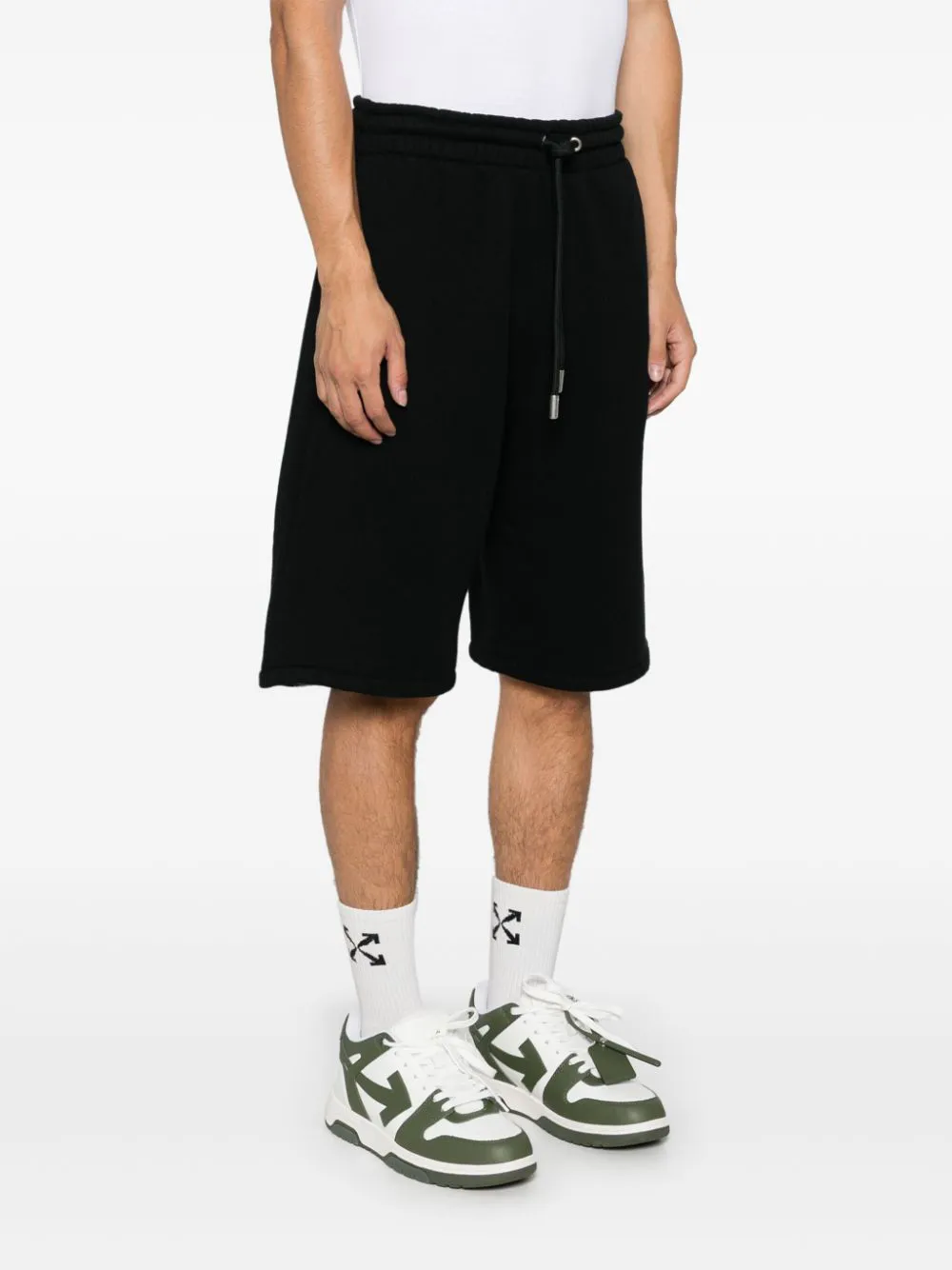 Embroidered-Motif Track Shorts