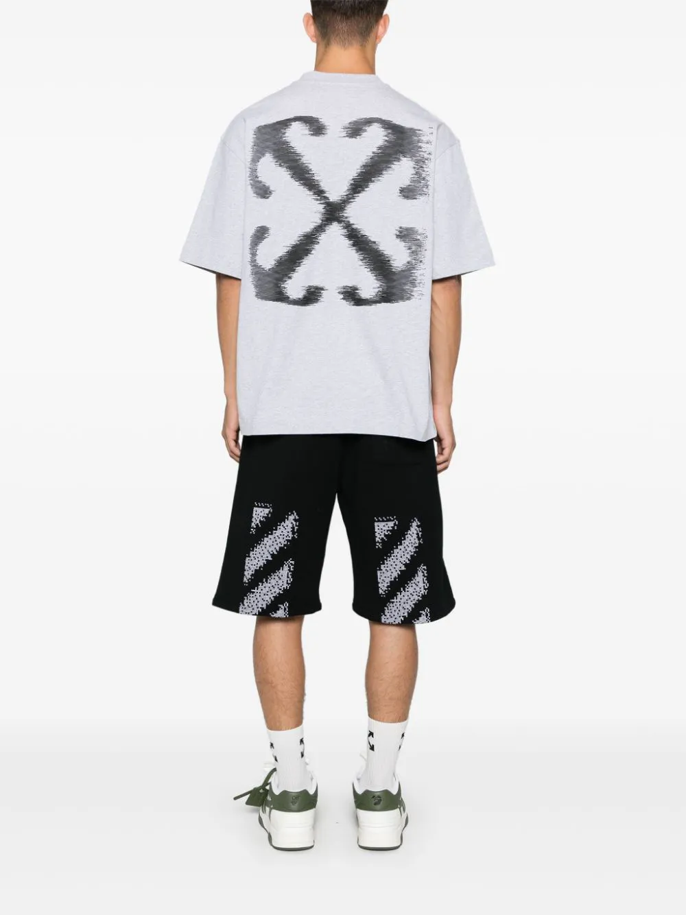 Embroidered-Motif Track Shorts