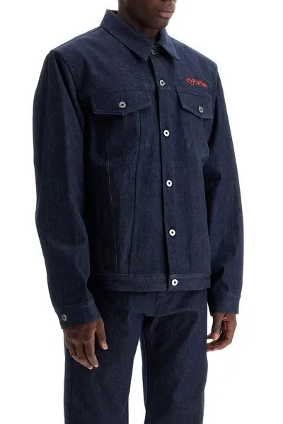 Logo Embroidered Denim Jacket