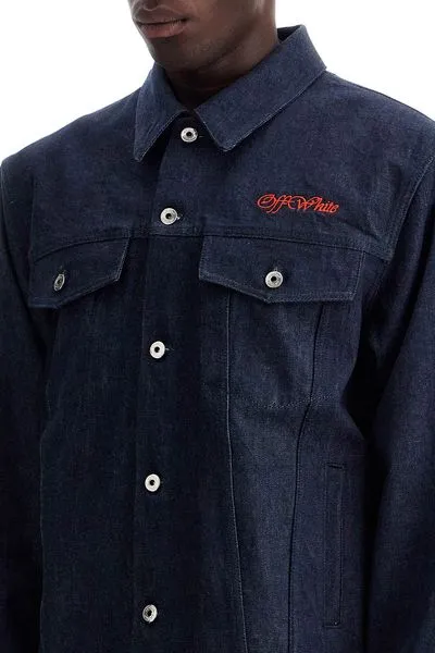 Logo Embroidered Denim Jacket