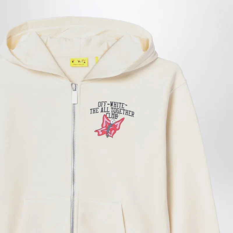 Arrows Print Zip Hoodie