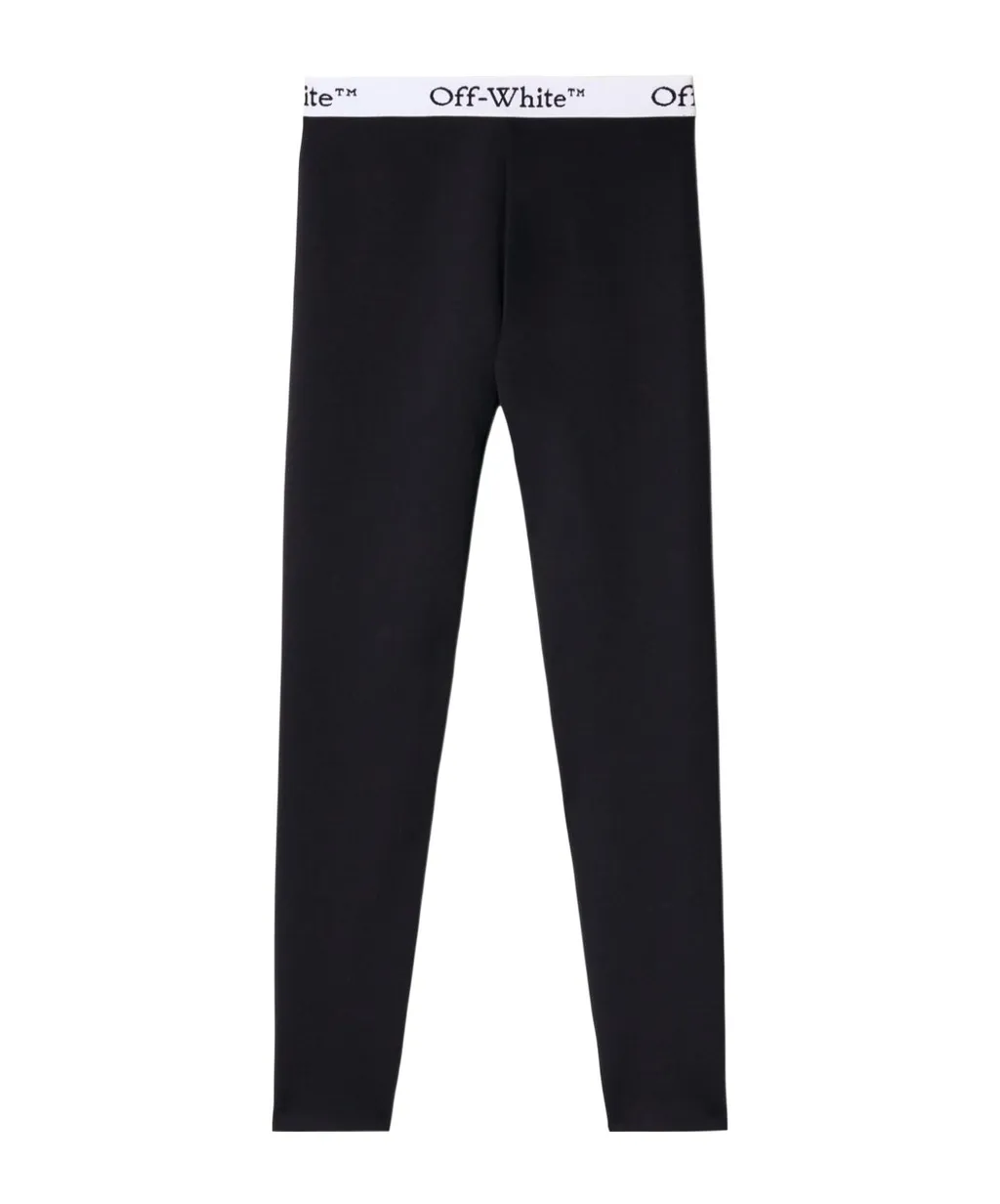 Logo Waistband Stretch Leggings