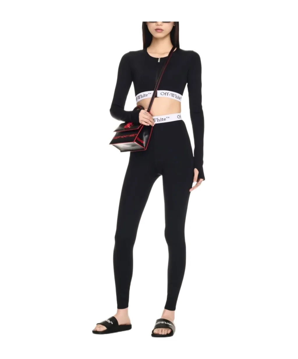 Logo Waistband Stretch Leggings