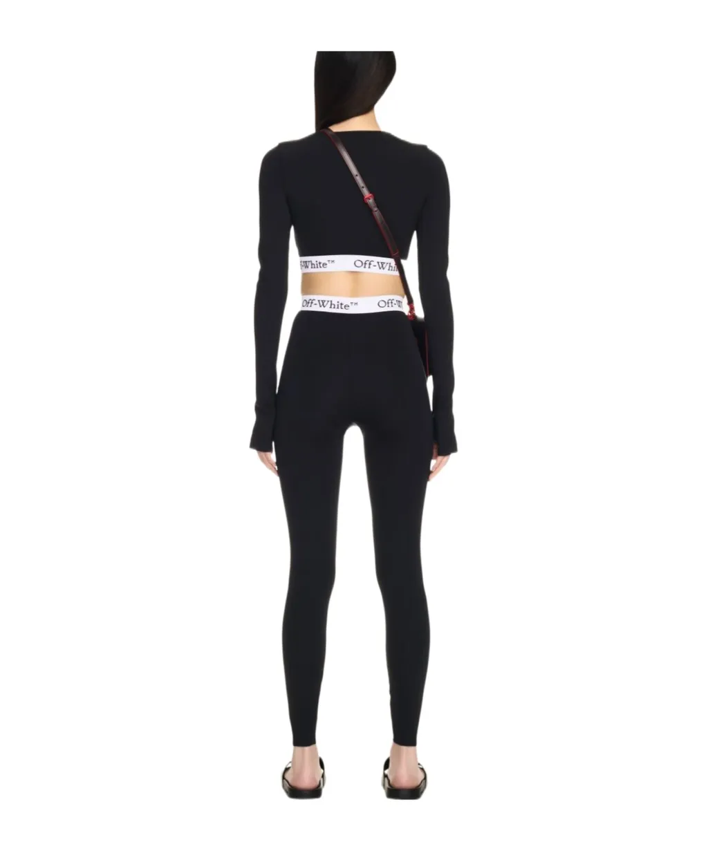 Logo Waistband Stretch Leggings