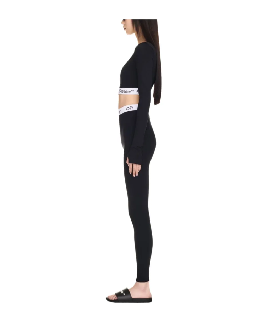 Logo Waistband Stretch Leggings