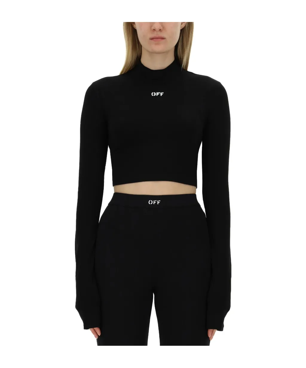 High Neck Long-Sleeved Top