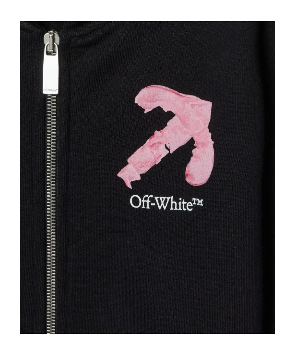 Arrow Acrylic Zip-Up Hoodie