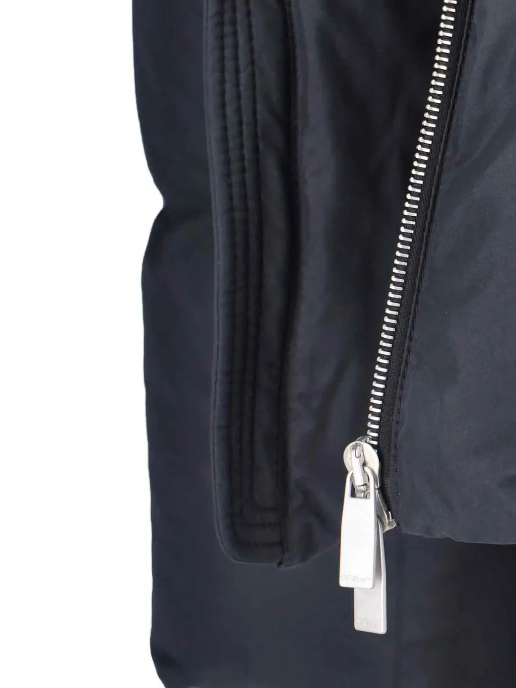 Logo Patch Zip-Up Down Jacket
