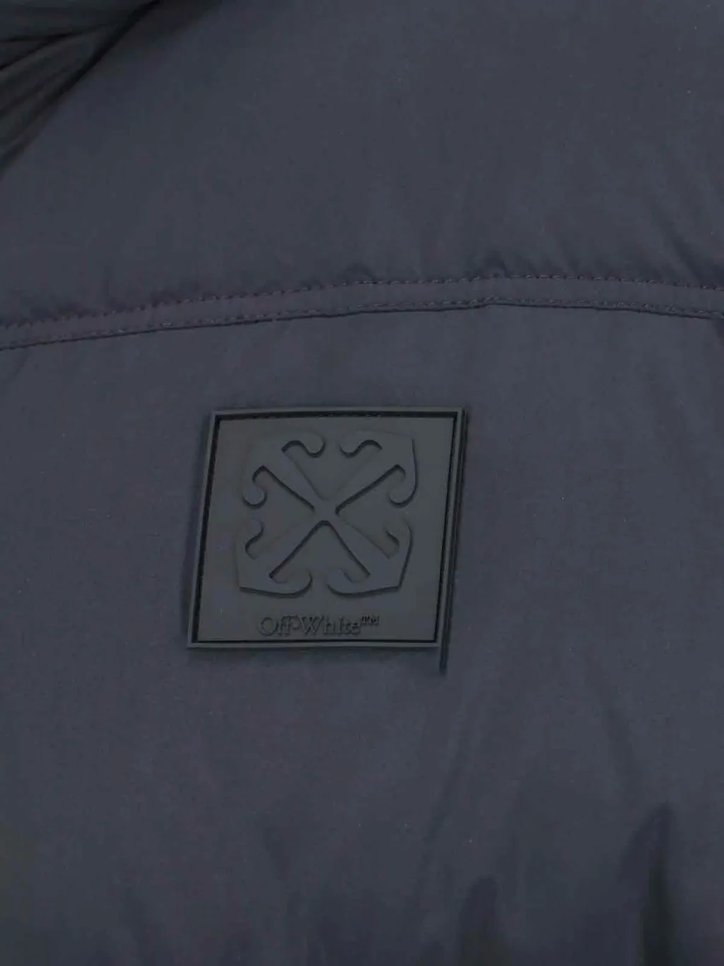 Logo Patch Zip-Up Down Jacket