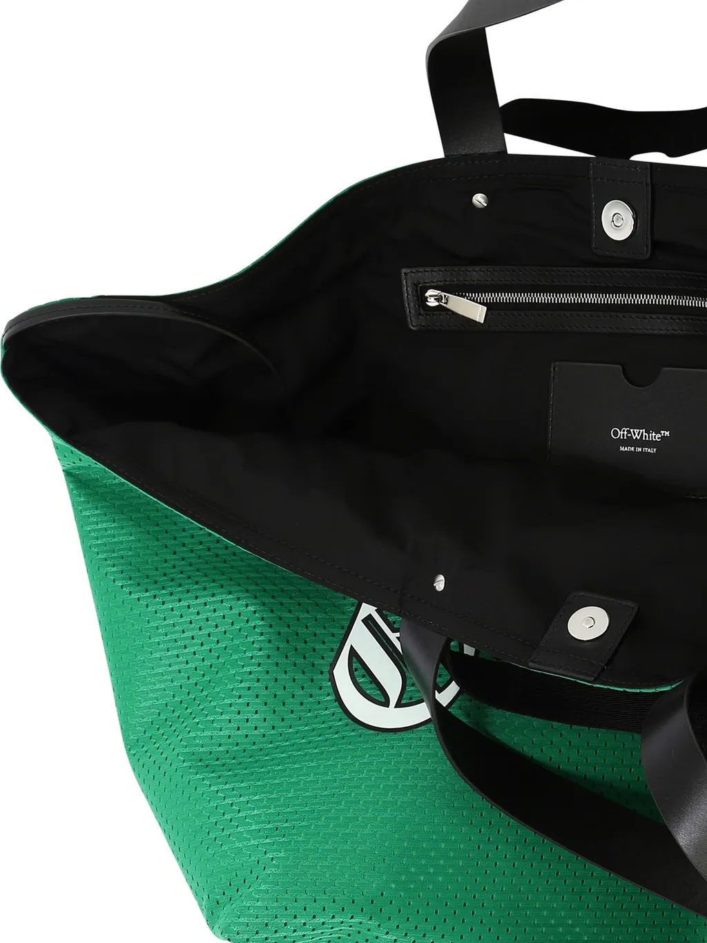 Logo Printed Mesh Top Handle Bag