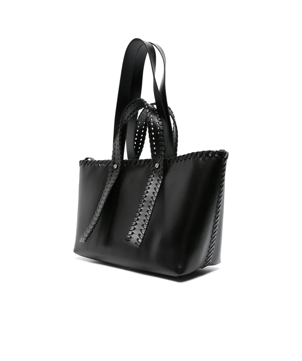Arrows-Stitch Leather Tote Bag
