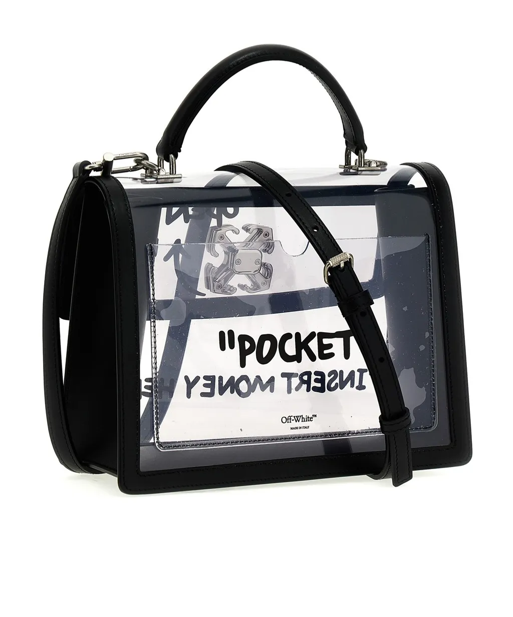 Logo Plaque Foldover Top Tote Bag