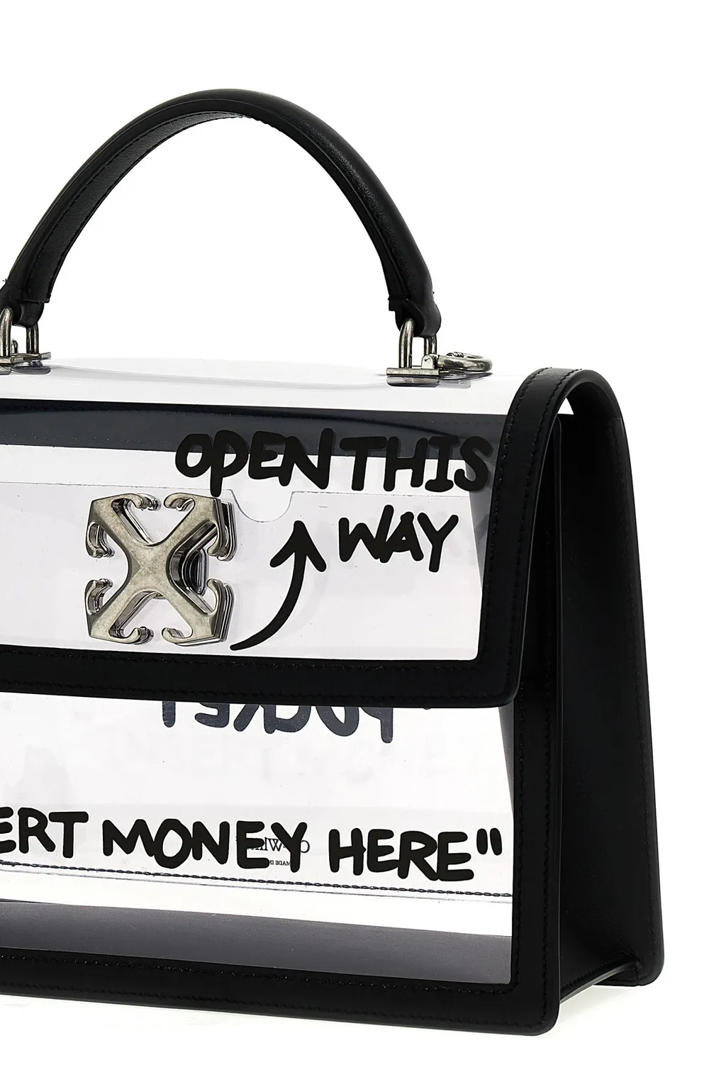Logo Plaque Foldover Top Tote Bag