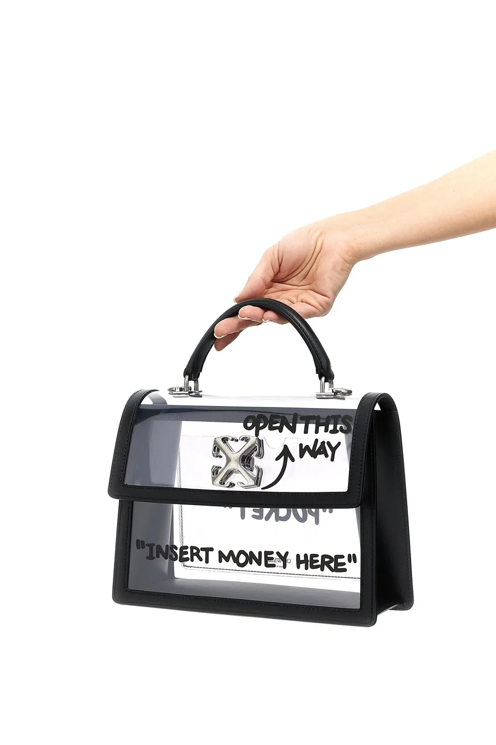 Logo Plaque Foldover Top Tote Bag