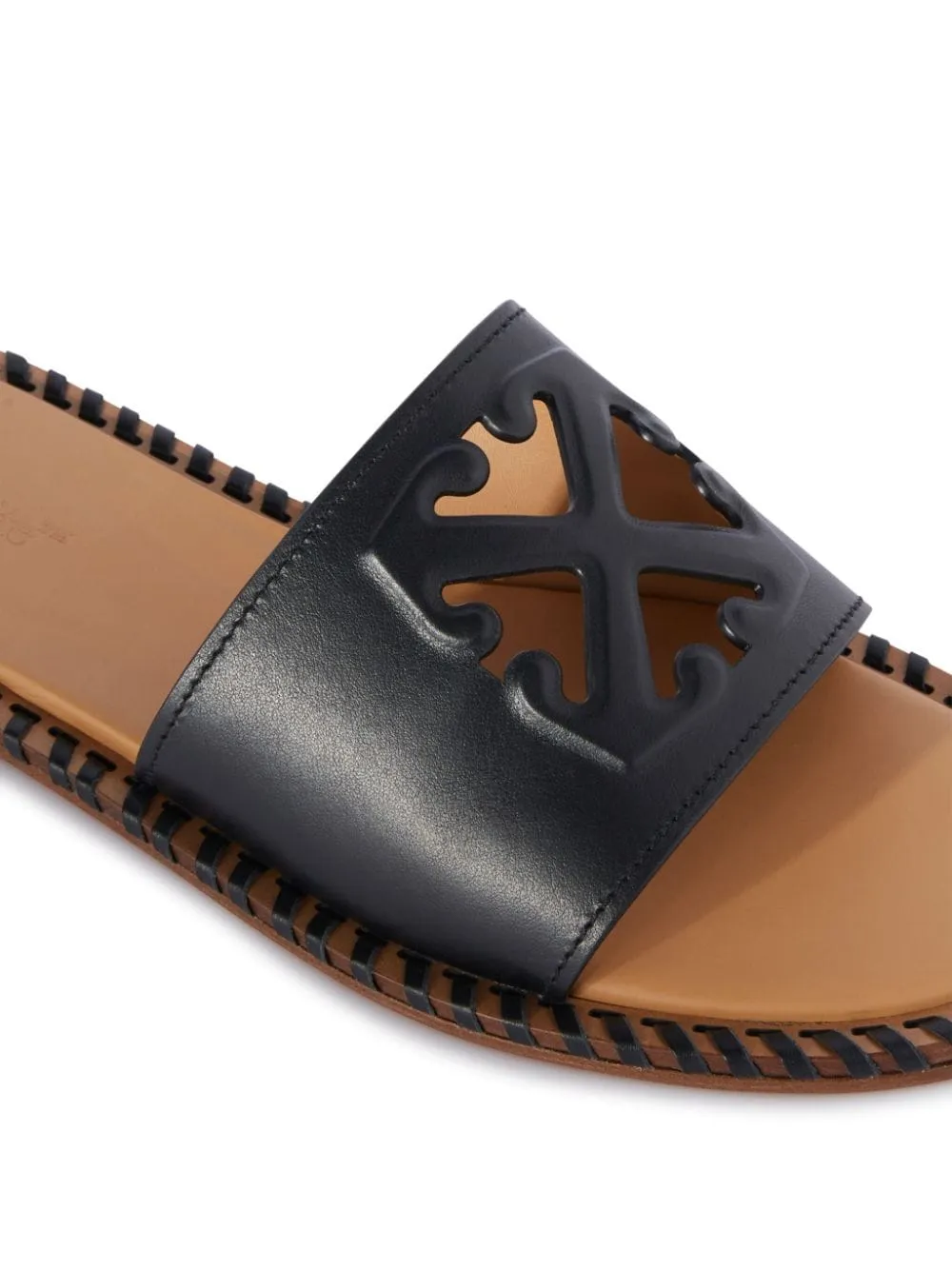 Twist Arrow-Embossed Slip-On Slides