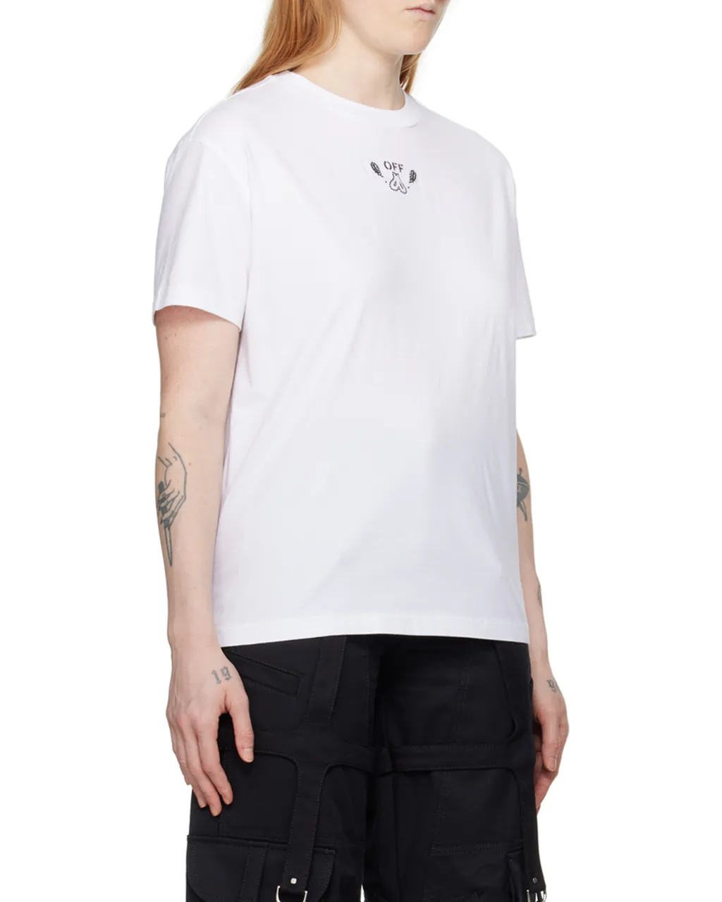 Arrow-Embroidered Crewneck T-Shirt