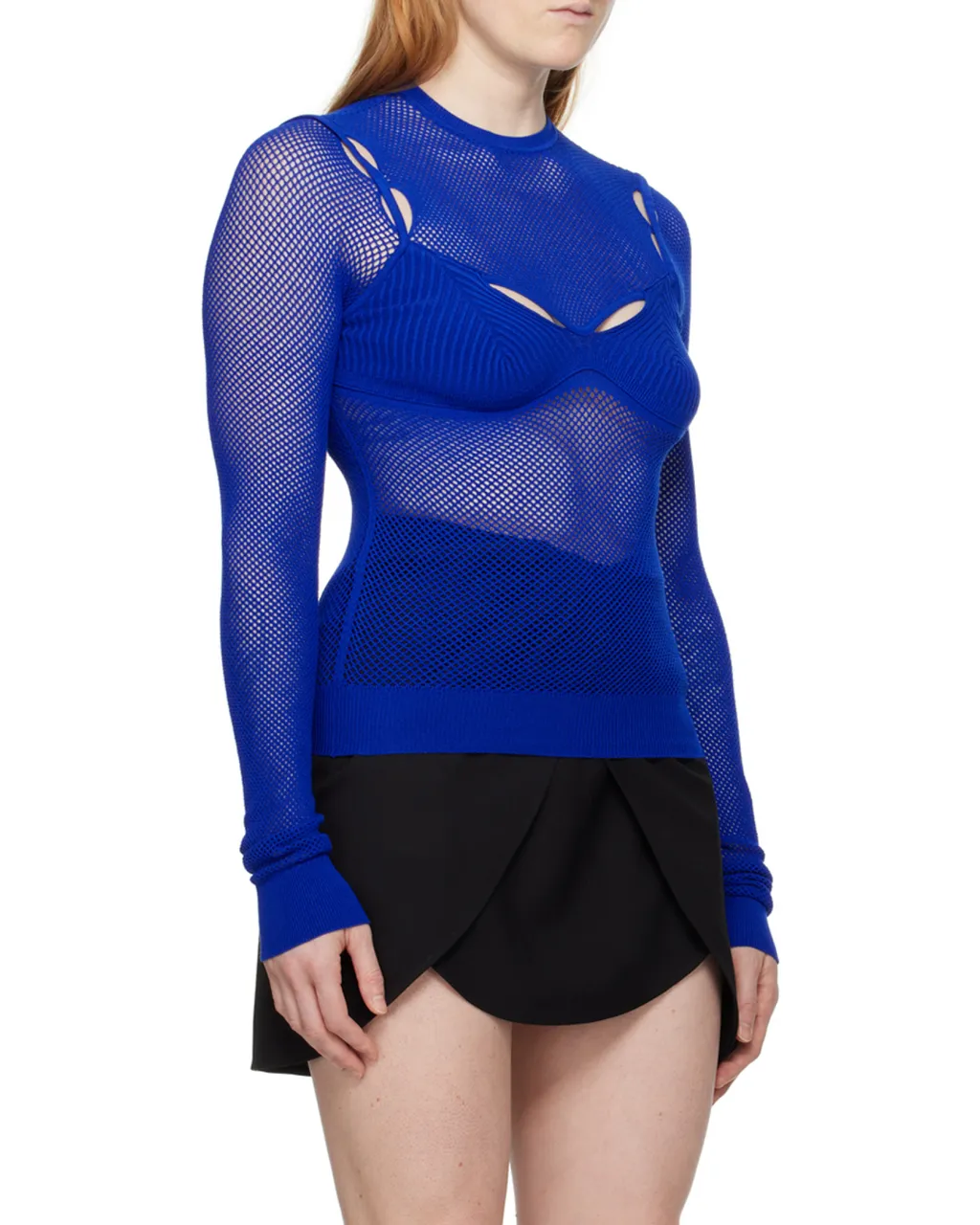 Long-Sleeved Hollow T-Shirt