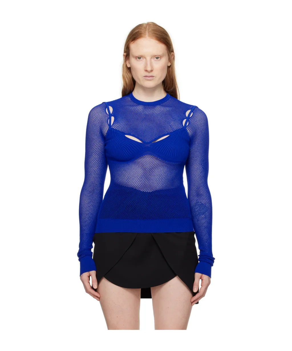Long-Sleeved Hollow T-Shirt
