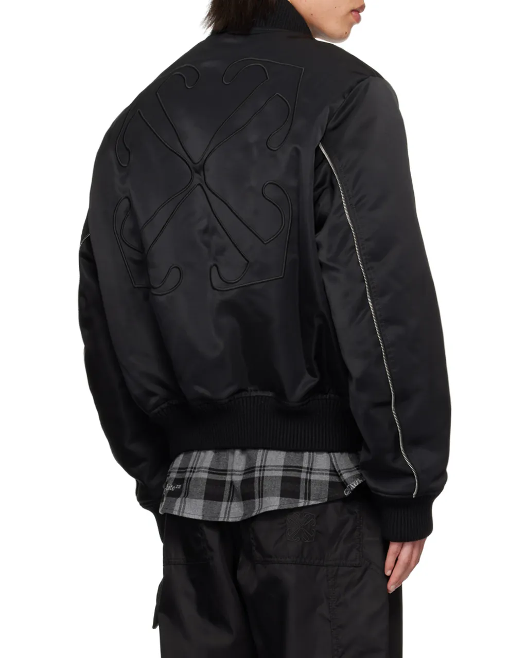 Zip-Up Padded Bomber Jacket