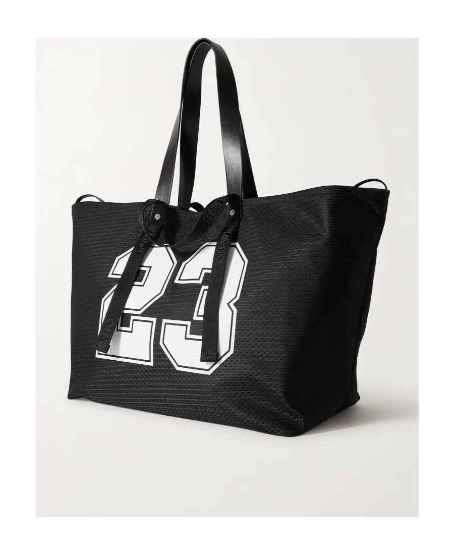 Logo Printed Top Handle Bag