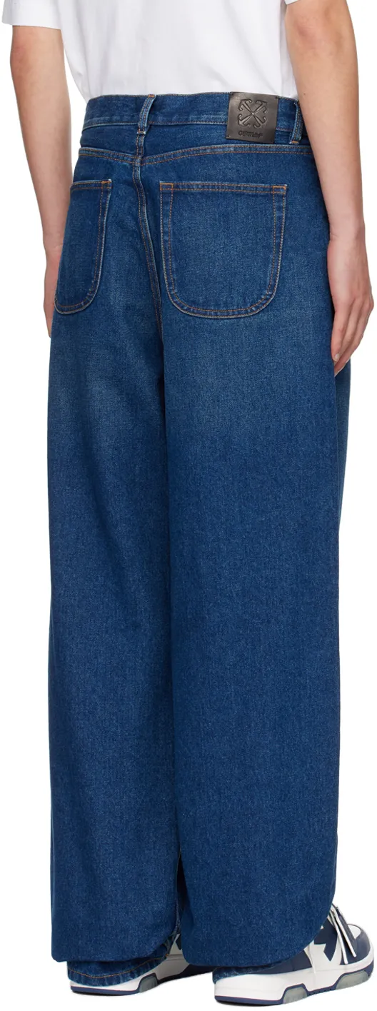 Logo Patch Wide Leg Jeans
