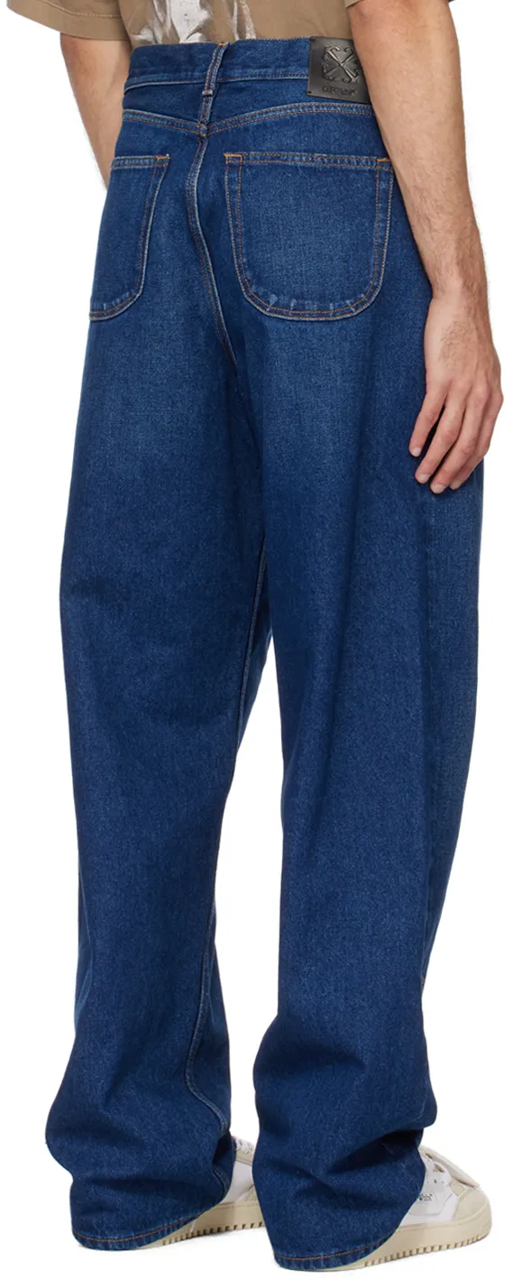 Logo Patch Wide Leg Jeans