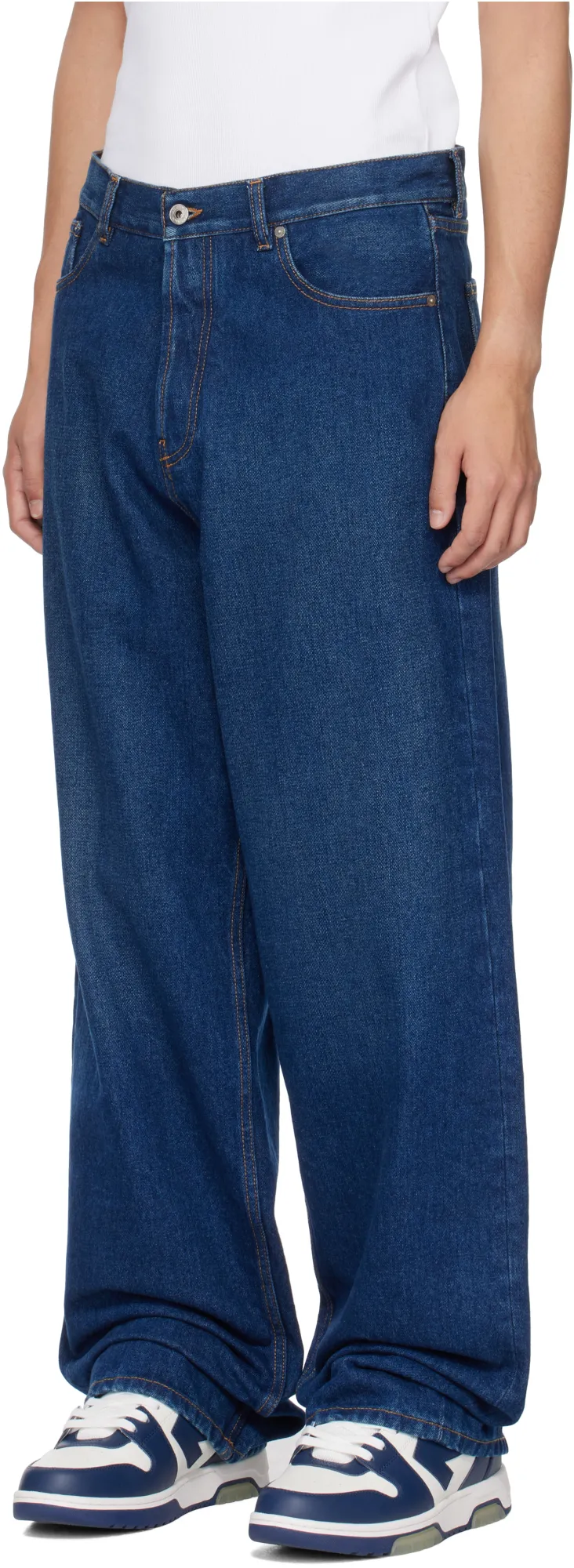 Logo Patch Wide Leg Jeans