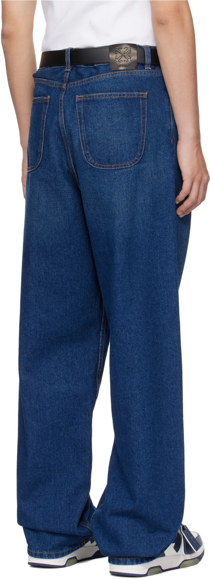 Logo Patch Wide Leg Jeans