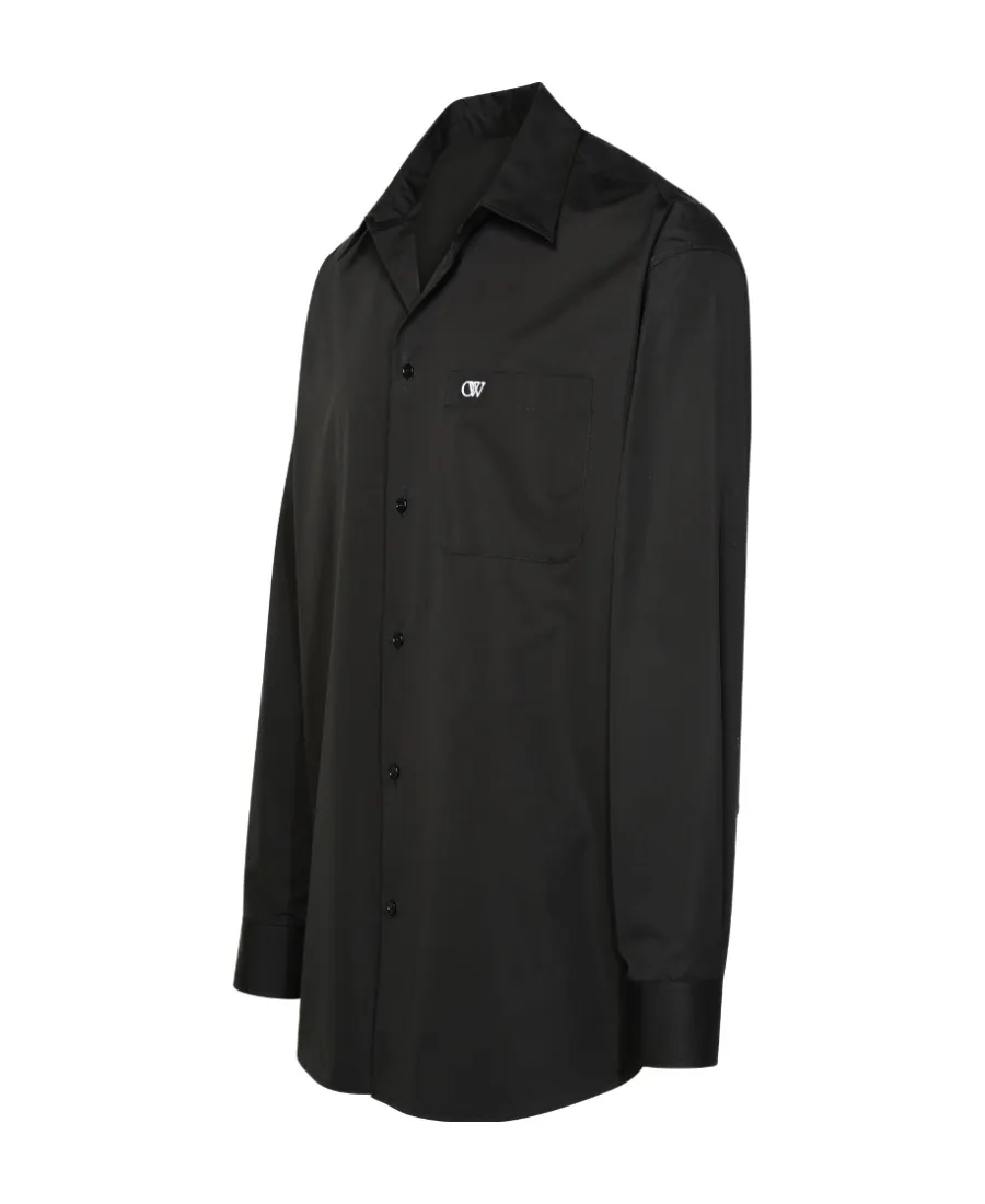 Logo Embroidered Long-Sleeved Shirt
