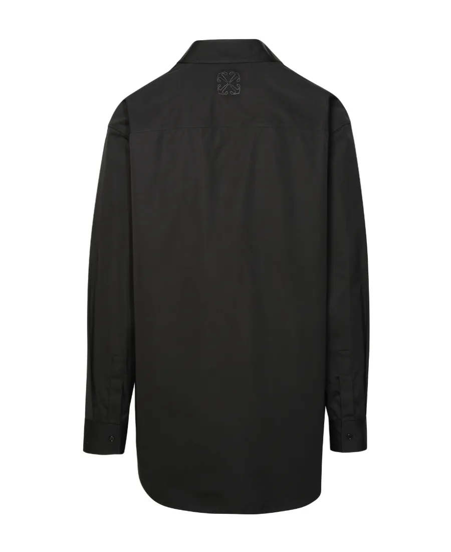 Logo Embroidered Long-Sleeved Shirt