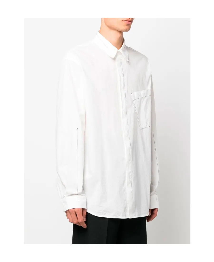 Asymmetric Pocket Long Sleeve Shirt
