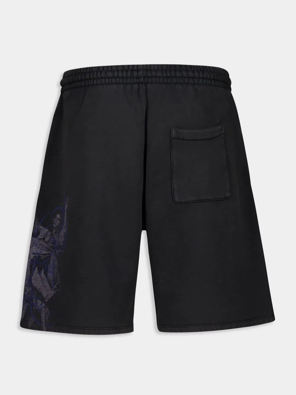 Graphic Printed Drawstring Shorts