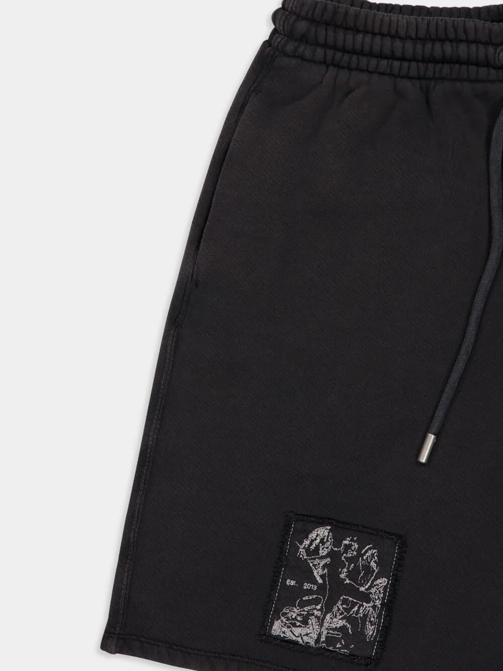 Graphic Printed Drawstring Shorts