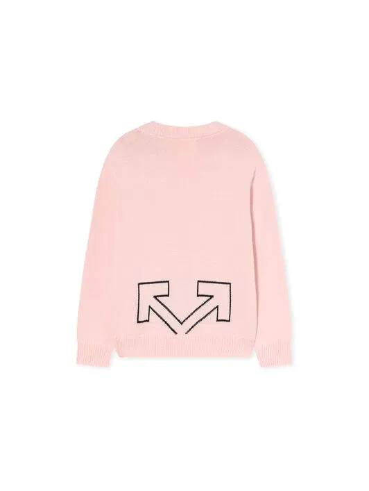 Logo Intarsia V-Neck Cardigan