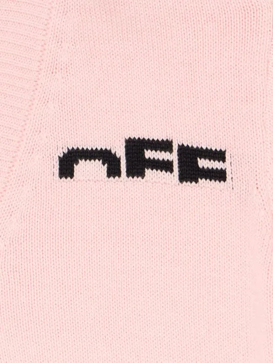 Logo Intarsia V-Neck Cardigan