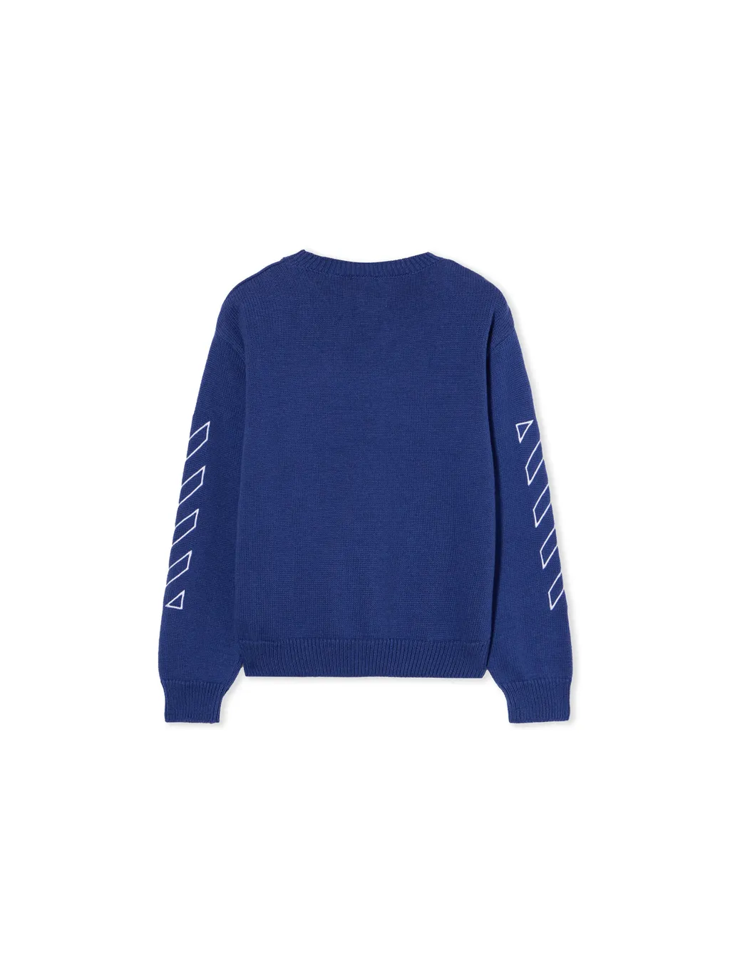 Diagonal-Stripe Crew-Neck Sweater