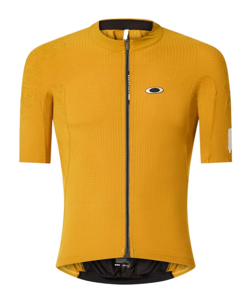 Gridskin Pinstripe Ss Textured Zip Jersey