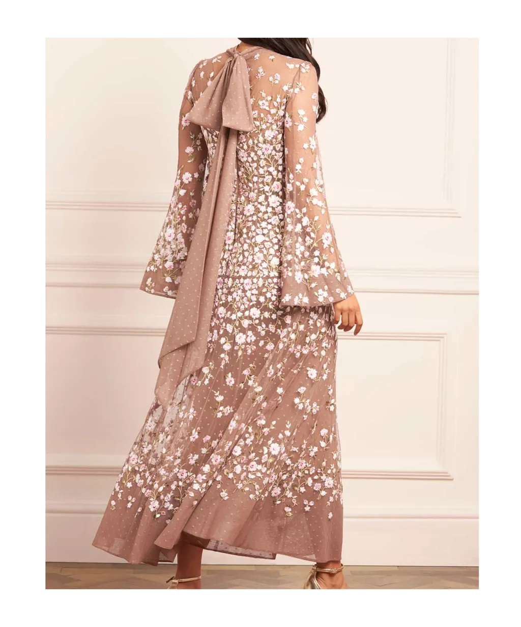 Floral Long-Sleeved Dress