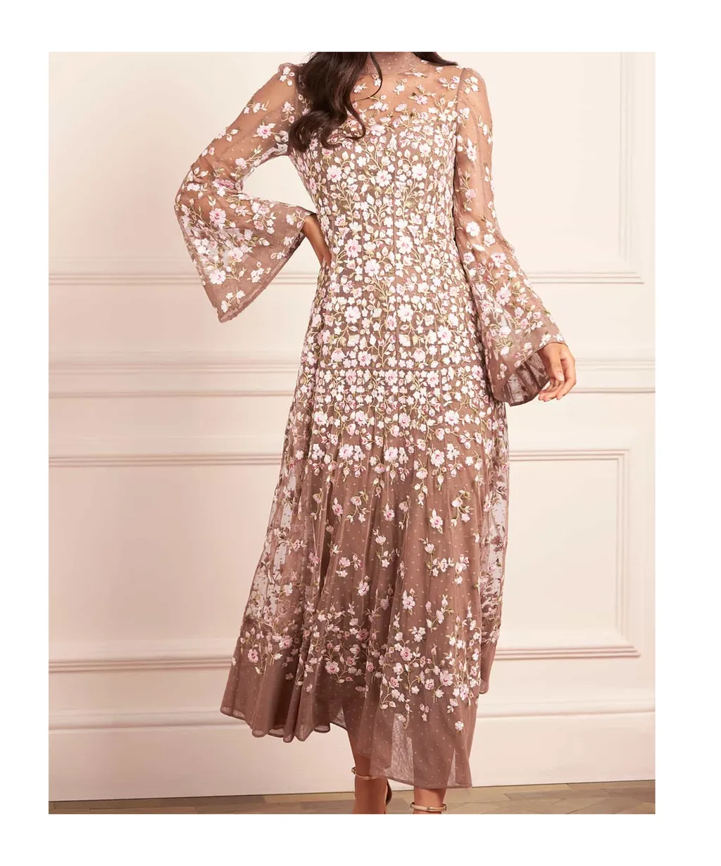 Floral Long-Sleeved Dress
