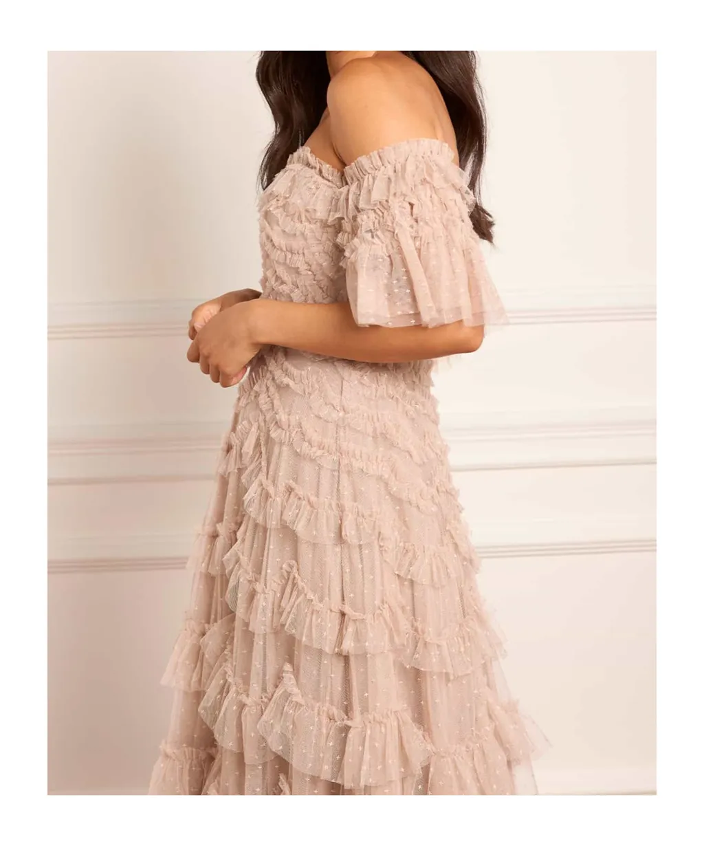 Off-The-Shoulder Tulle Dress