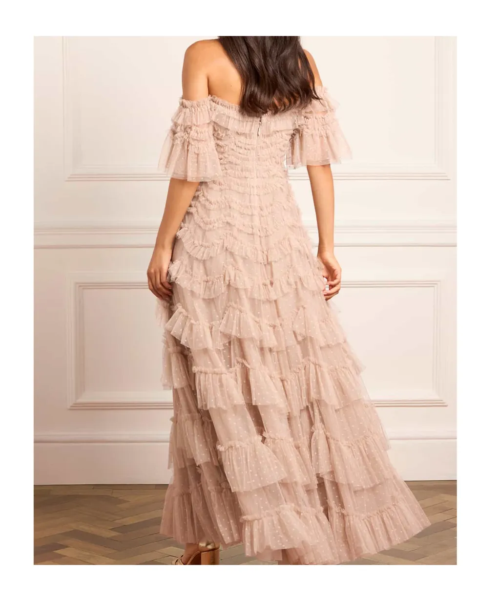 Off-The-Shoulder Tulle Dress