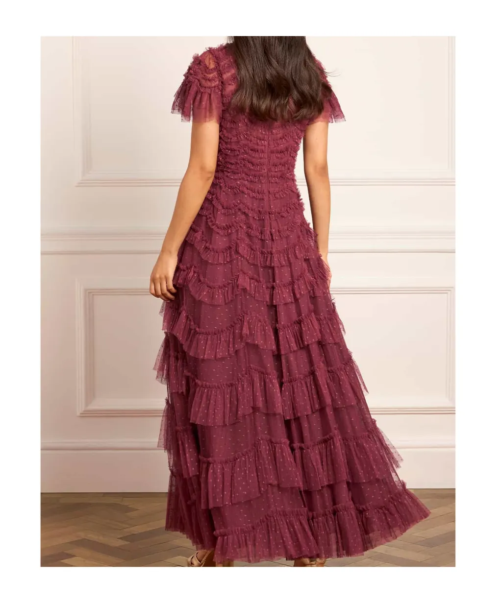 V-Neck Tulle Dress