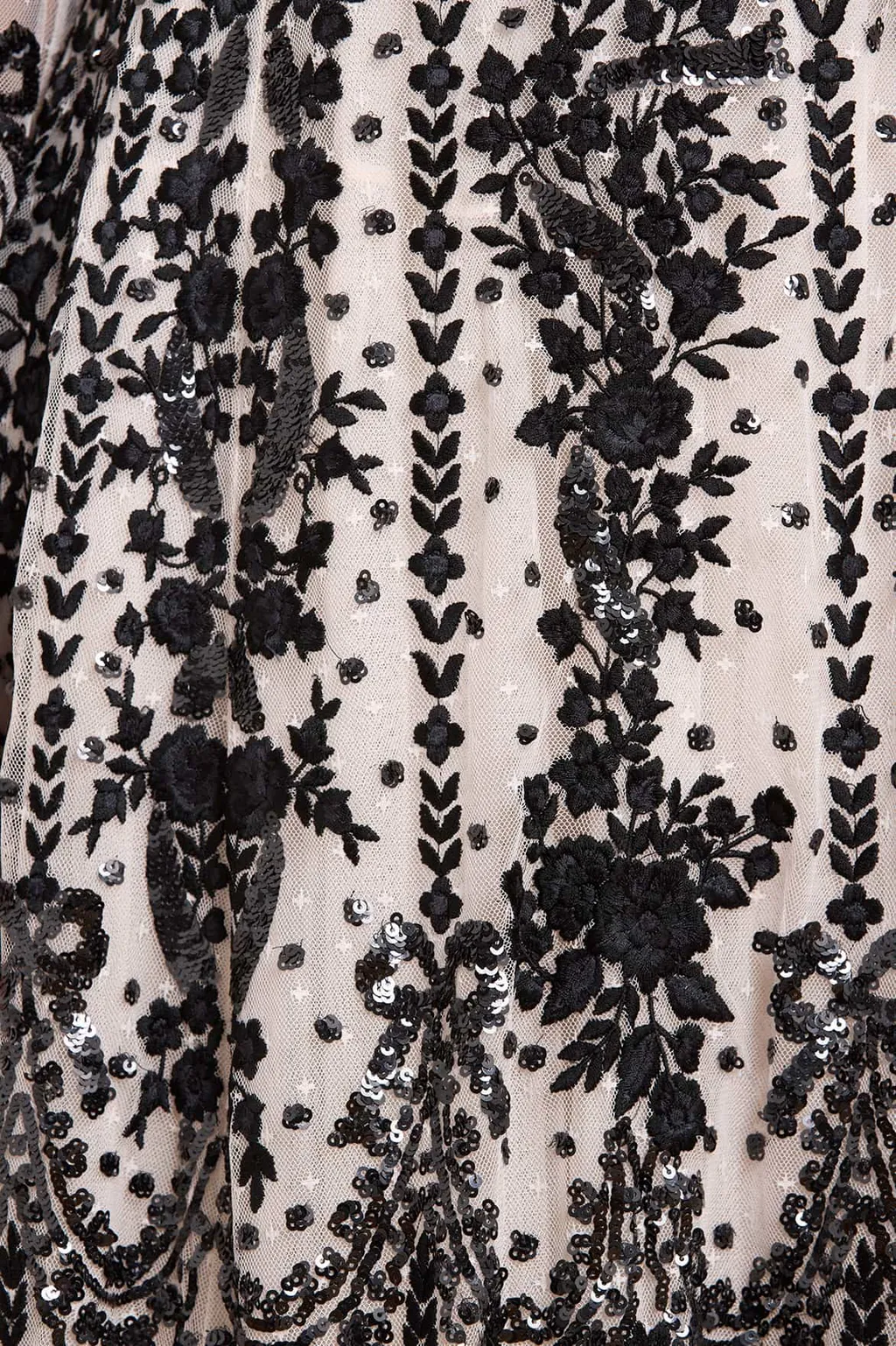 Embroidered-Flowers Maxi Dress