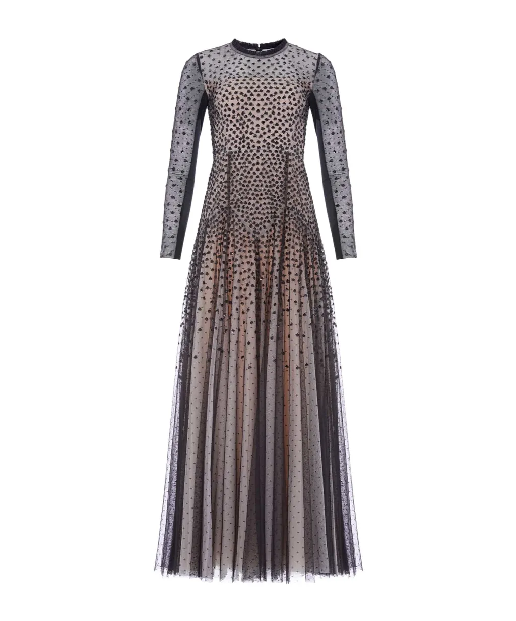 Sequin-Embellishment Maxi Dress