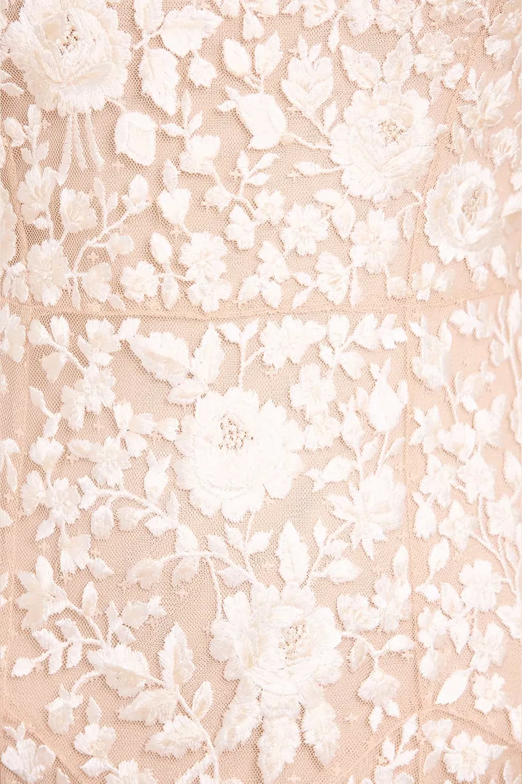 Embroidered-Flowers Maxi Dress