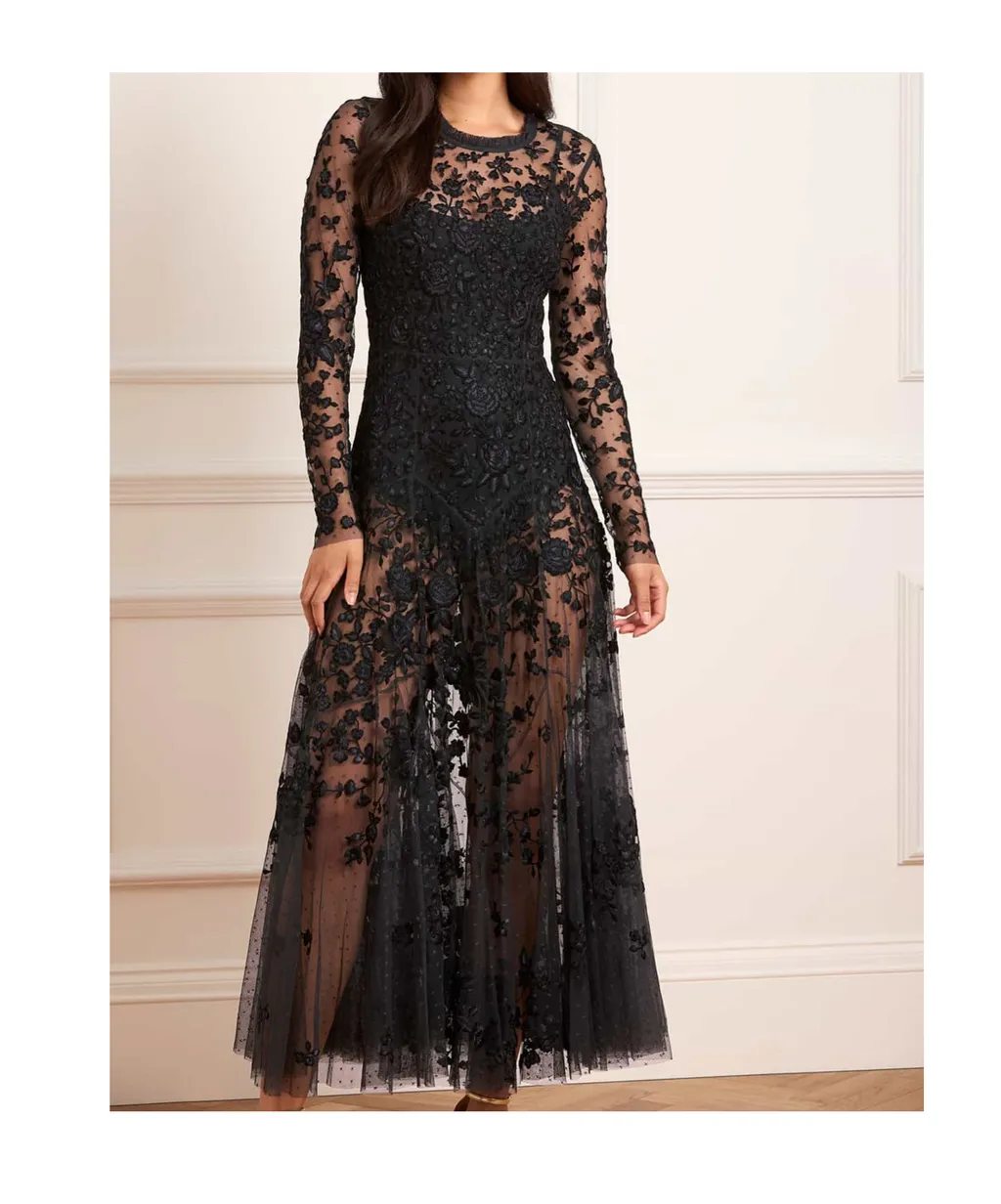 Rosa Sheer Ankle Gown