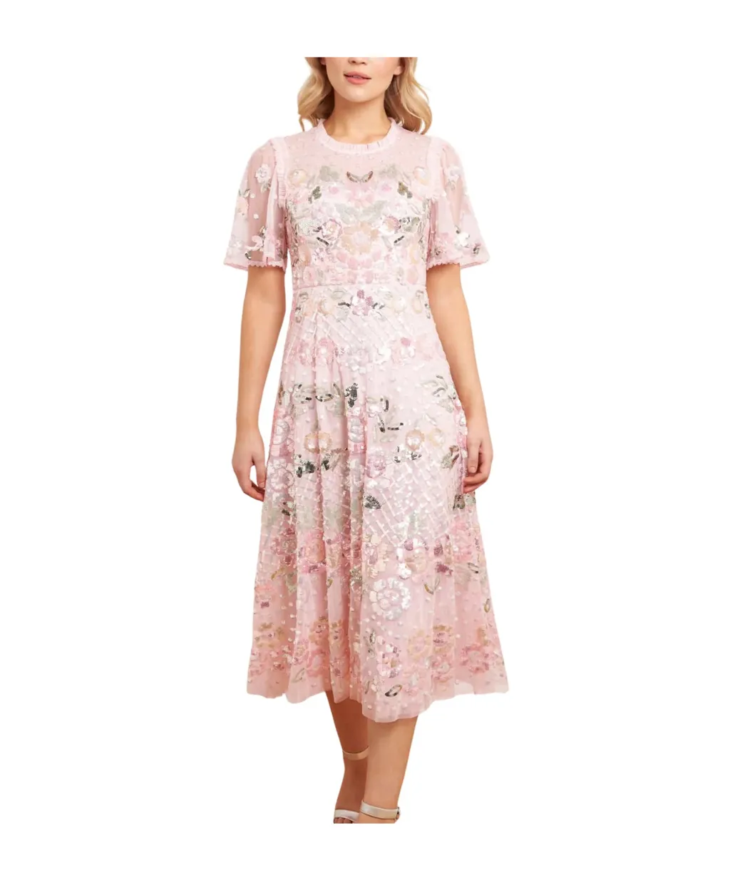 Rosalie Sequin-Embellished Midi Dress