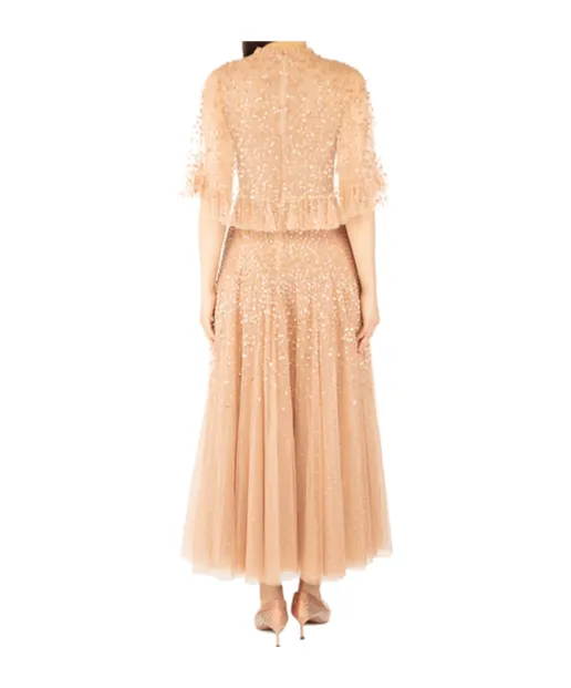 Leila Dot V-Neck Maxi Dress